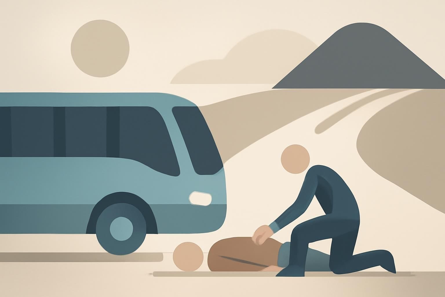 Alla skadade omhändertas efter bussolycka på E45