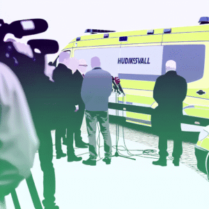 Presskonferens i Hudiksvall efter dödsolycka vid ambulansinsats