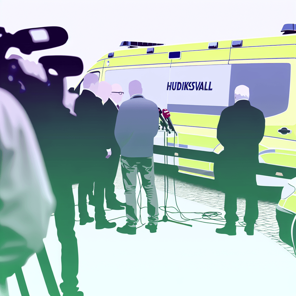 Presskonferens i Hudiksvall efter dödsolycka vid ambulansinsats